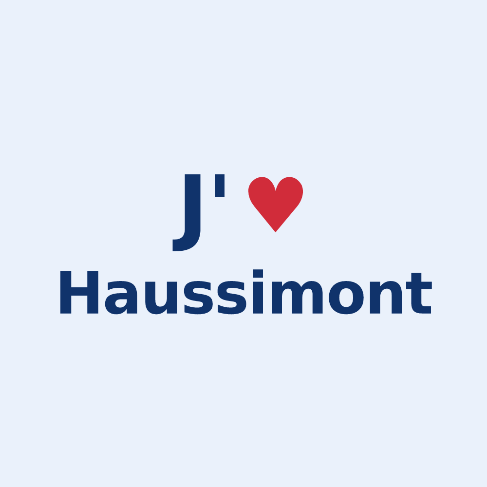 Sticker personnalisé Haussimont — design J'aime Haussimont