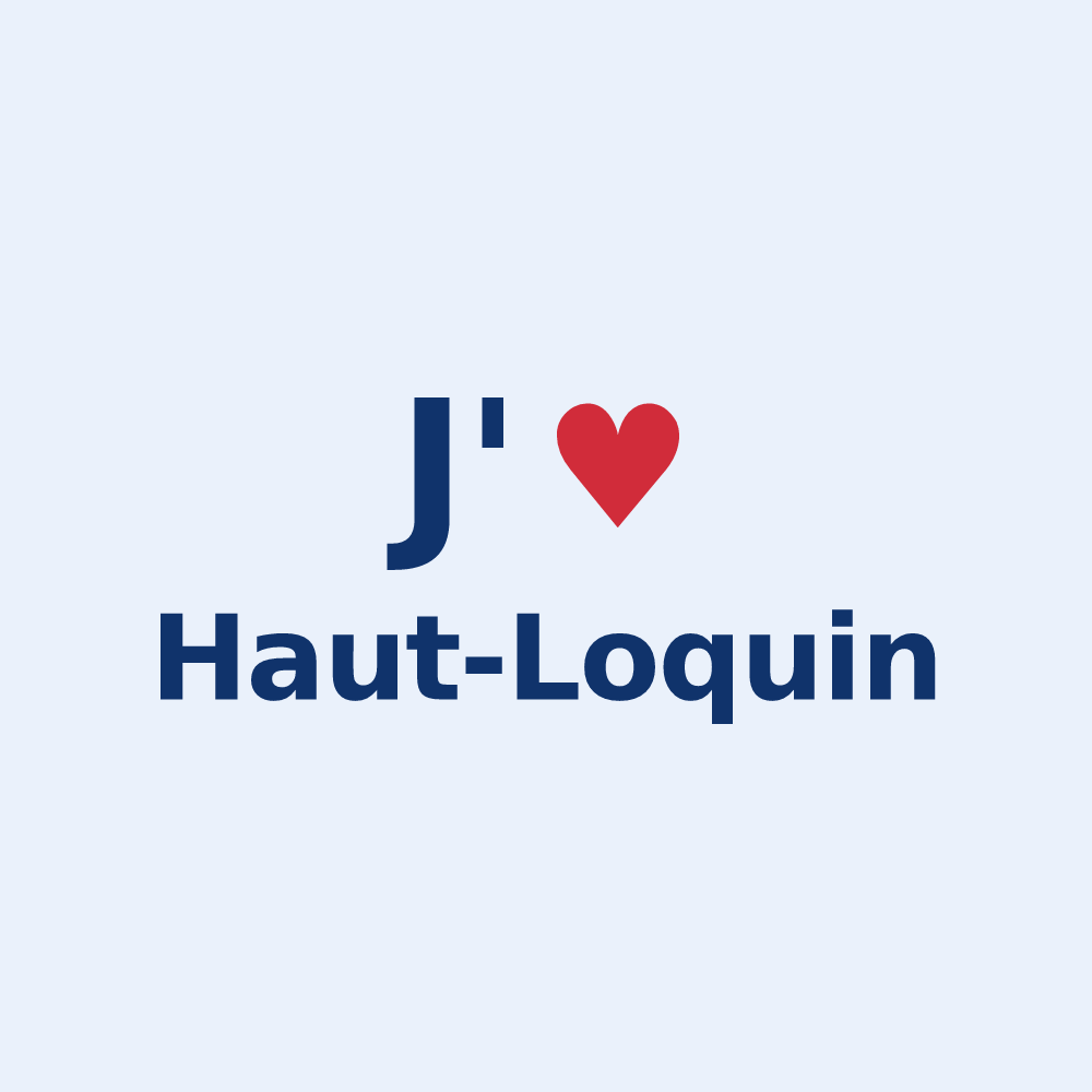 Sticker personnalisé Haut-Loquin — design J'aime Haut-Loquin
