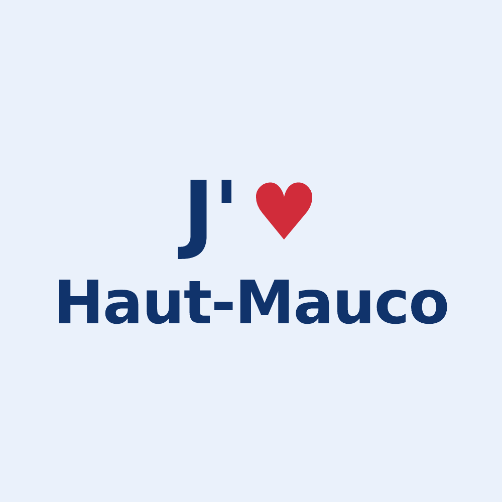 Sticker personnalisé Haut-Mauco — design J'aime Haut-Mauco