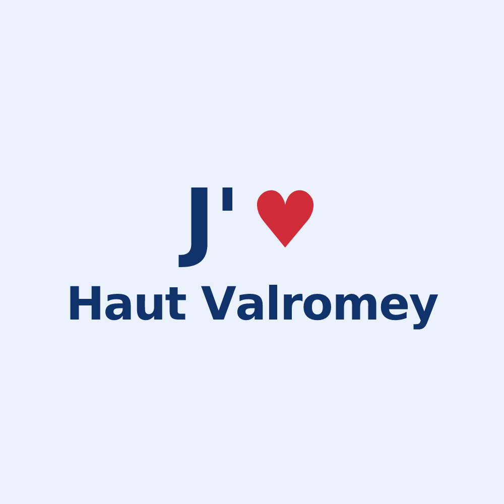 Sticker personnalisé Haut Valromey — design J'aime Haut Valromey