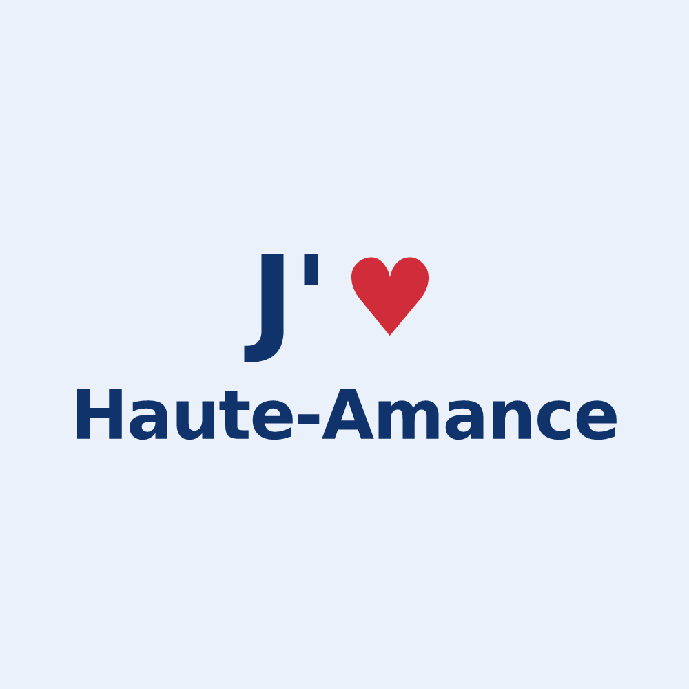 Sticker personnalisé Haute-Amance — design J'aime Haute-Amance