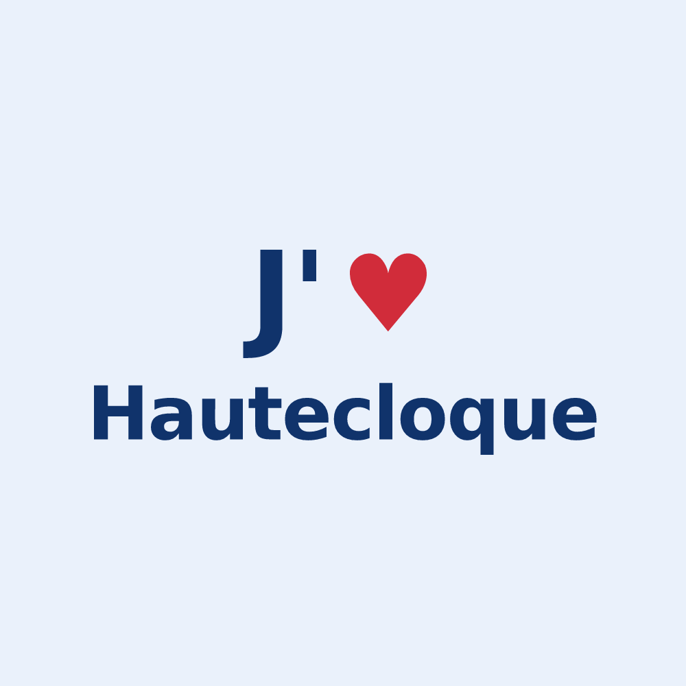 Sticker personnalisé Hautecloque — design J'aime Hautecloque