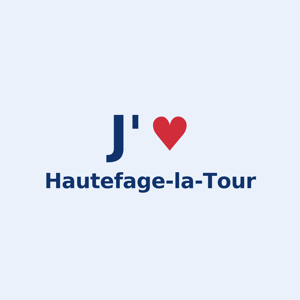 Sticker personnalisé Hautefage-la-Tour — design J'aime Hautefage-la-Tour