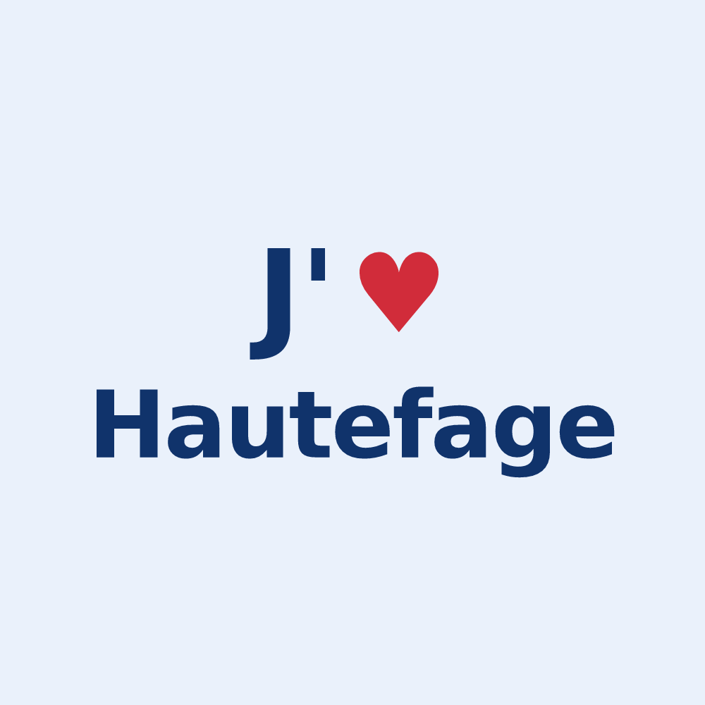 Sticker personnalisé Hautefage — design J'aime Hautefage