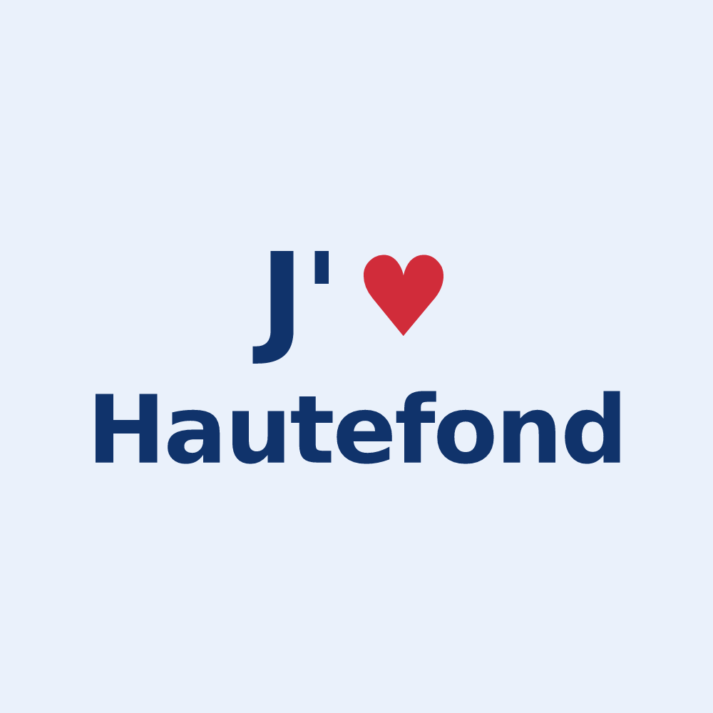 Sticker personnalisé Hautefond — design J'aime Hautefond