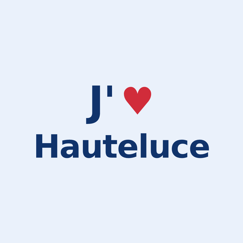 Sticker personnalisé Hauteluce — design J'aime Hauteluce