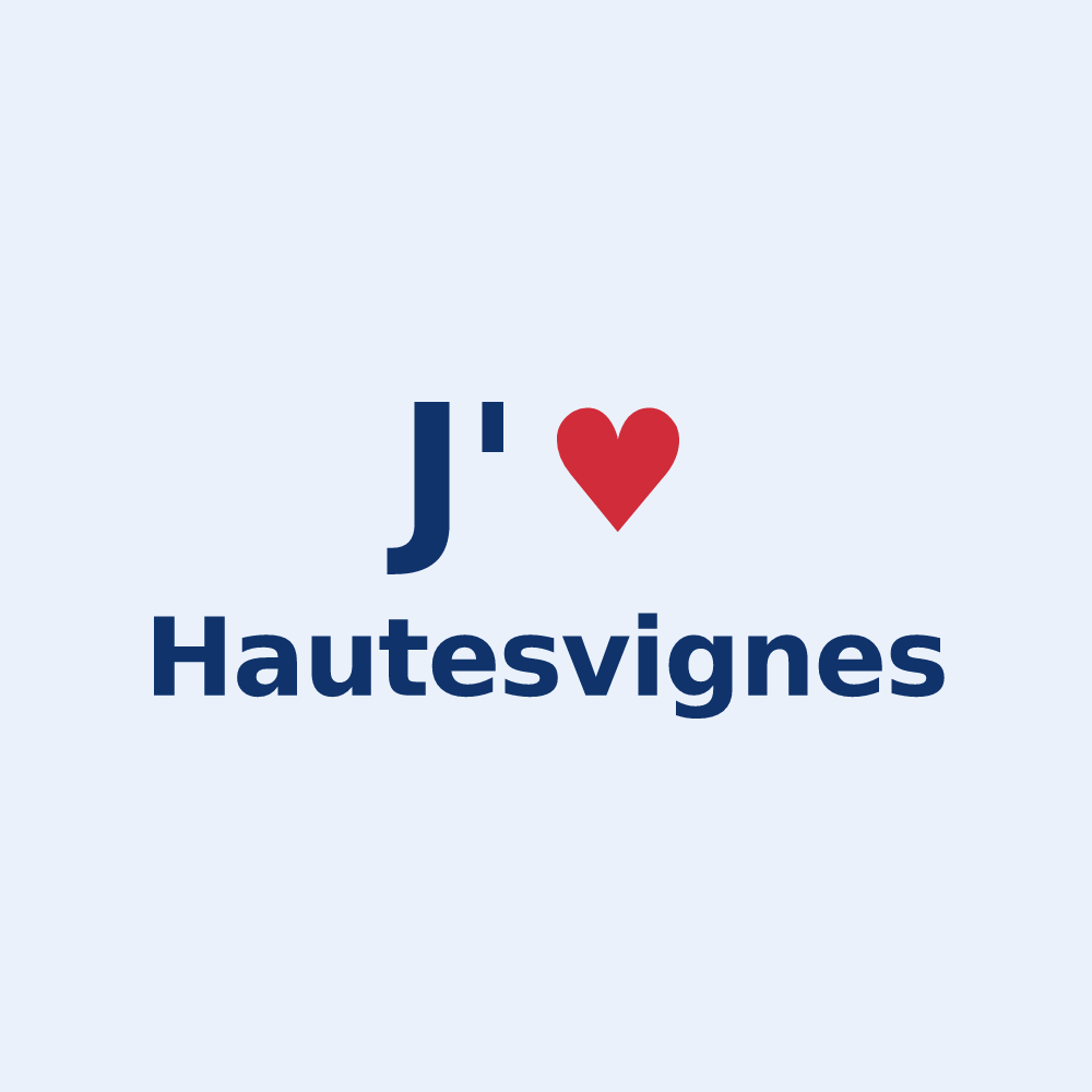 Sticker personnalisé Hautesvignes — design J'aime Hautesvignes