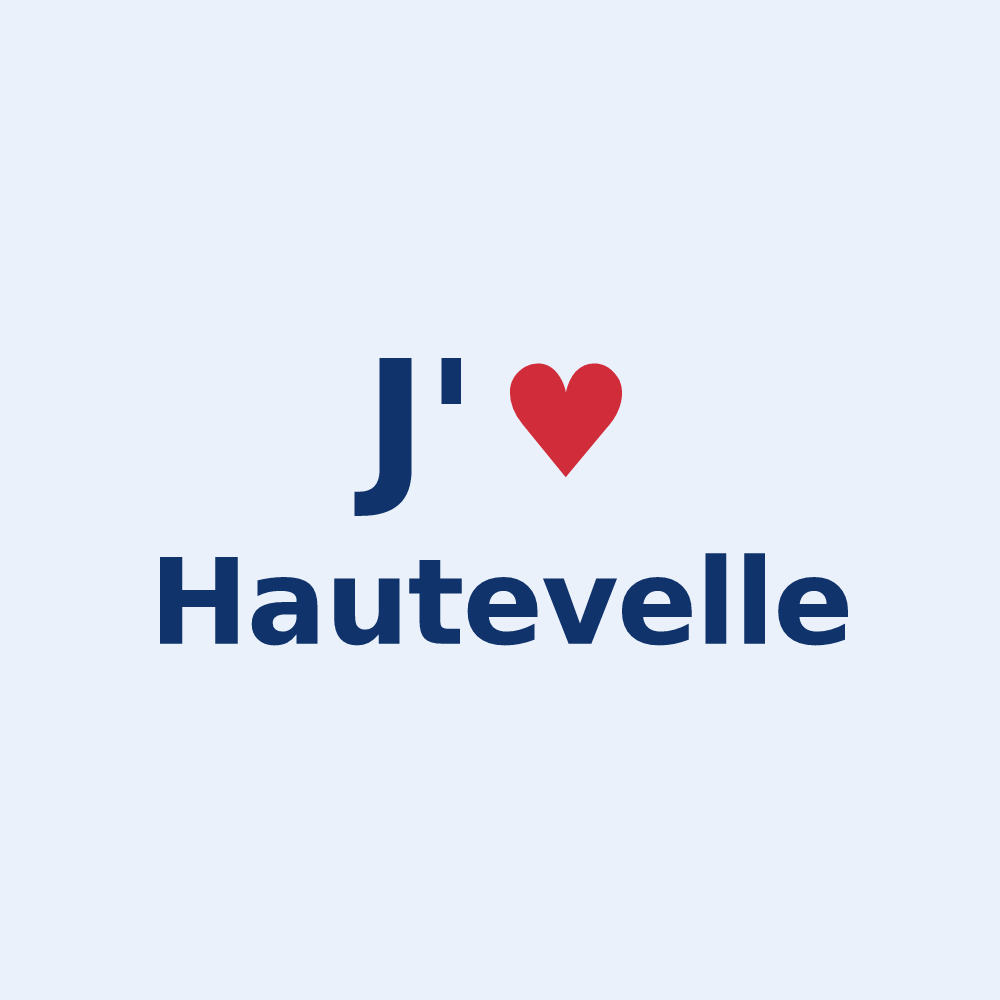 Sticker personnalisé Hautevelle — design J'aime Hautevelle
