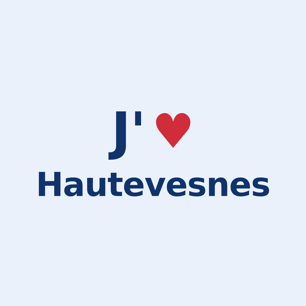 Sticker personnalisé Hautevesnes — design J'aime Hautevesnes
