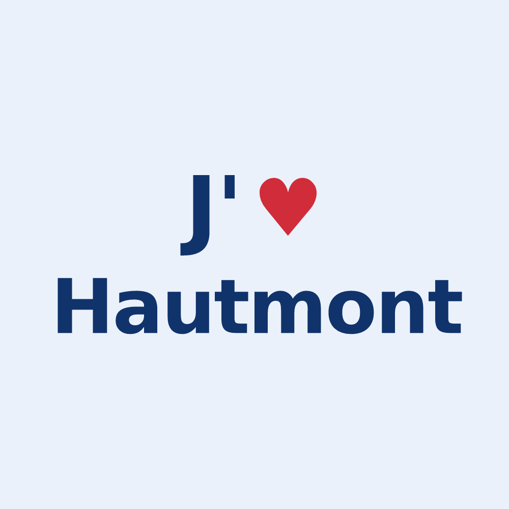 Sticker personnalisé Hautmont — design J'aime Hautmont