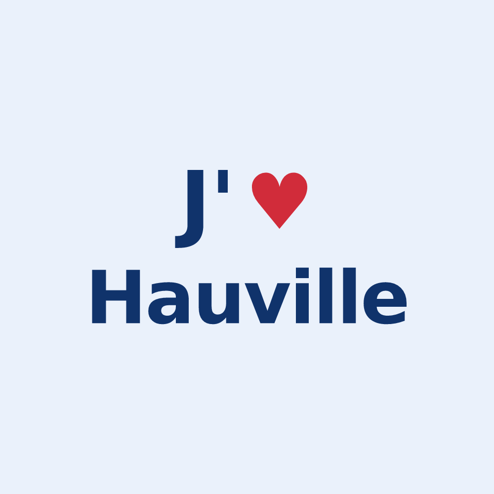 Sticker personnalisé Hauville — design J'aime Hauville