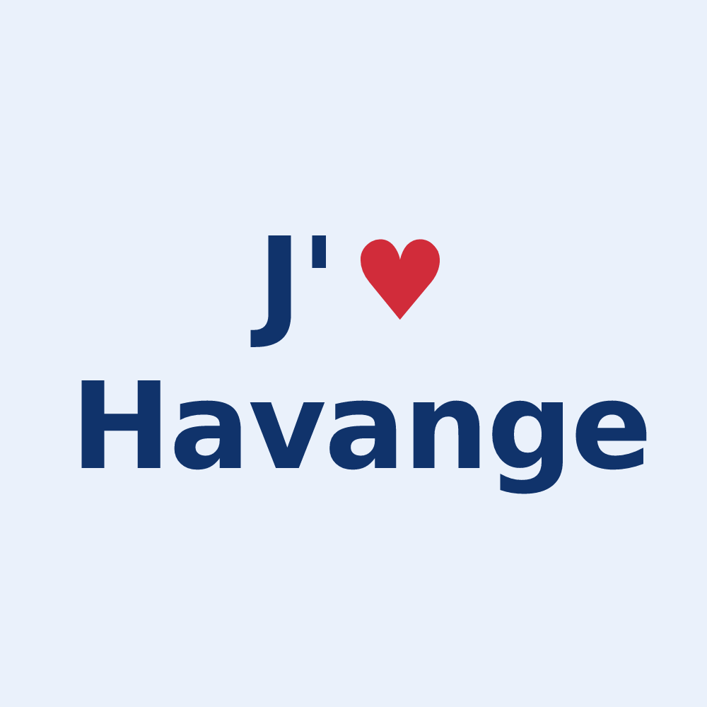 Sticker personnalisé Havange — design J'aime Havange