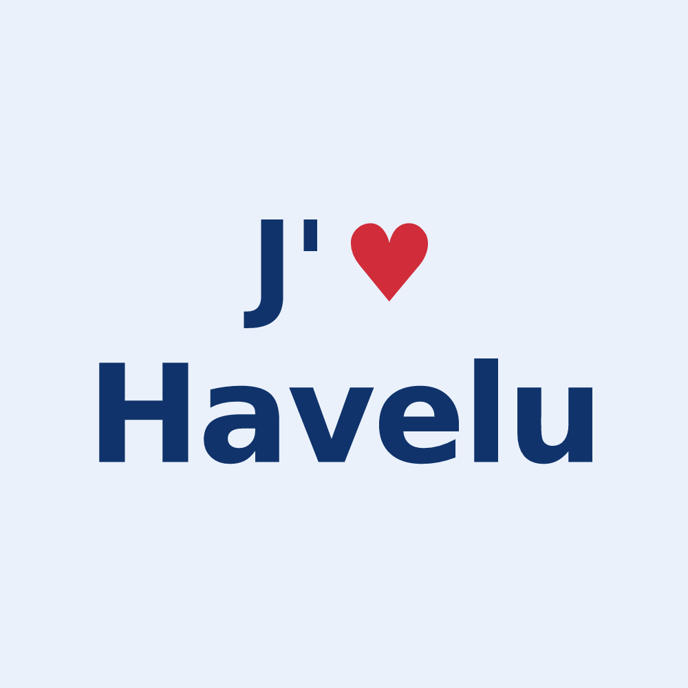 Sticker personnalisé Havelu — design J'aime Havelu