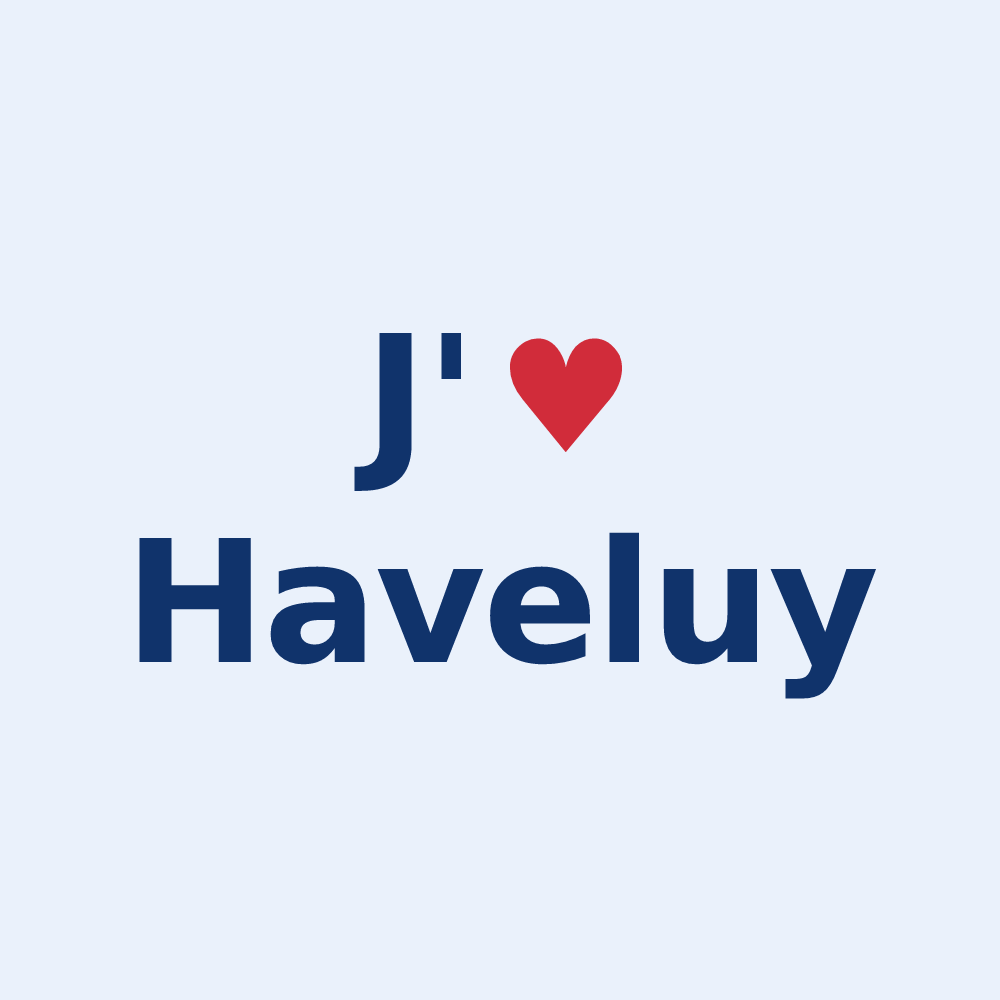 Sticker personnalisé Haveluy — design J'aime Haveluy