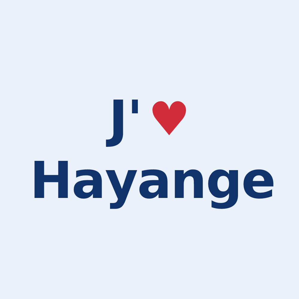Sticker personnalisé Hayange — design J'aime Hayange