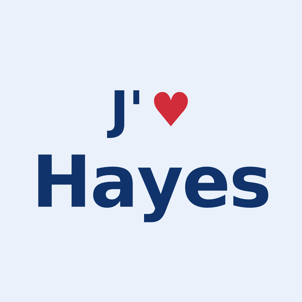 Sticker personnalisé Hayes — design J'aime Hayes