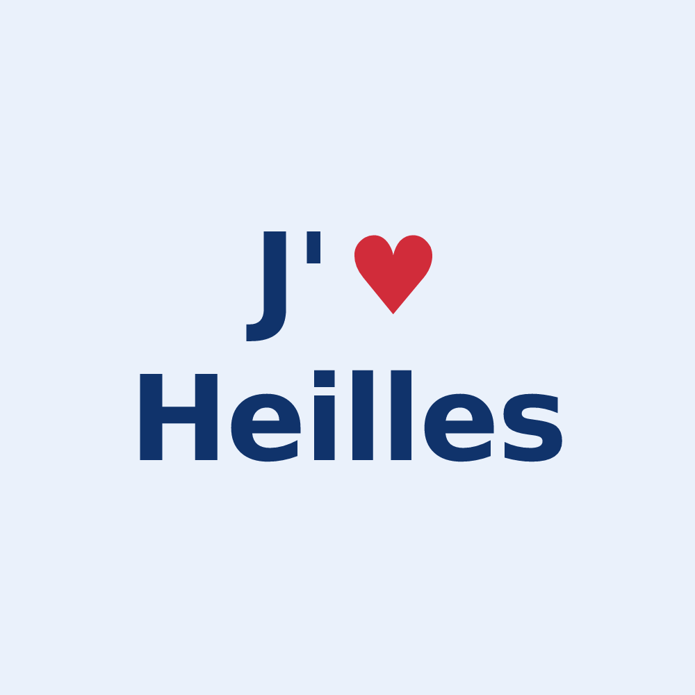 Sticker personnalisé Heilles — design J'aime Heilles