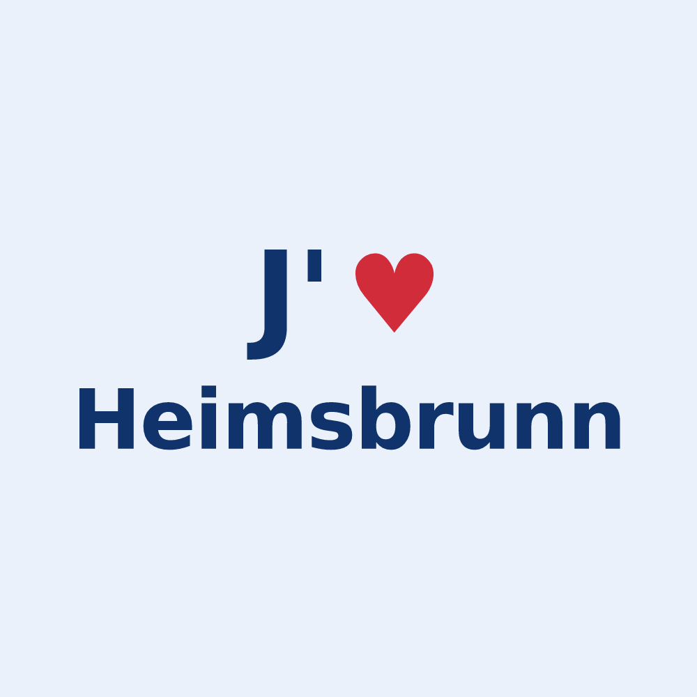 Sticker personnalisé Heimsbrunn — design J'aime Heimsbrunn