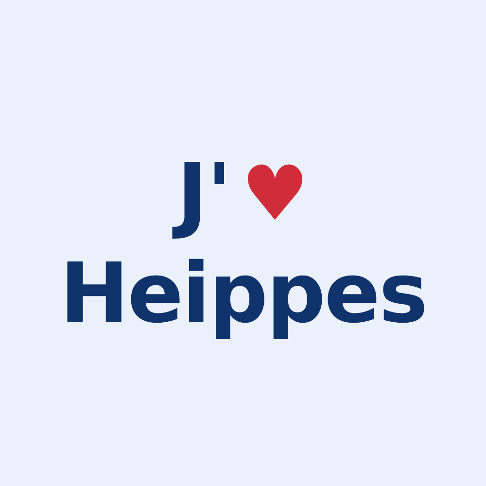 Sticker personnalisé Heippes — design J'aime Heippes