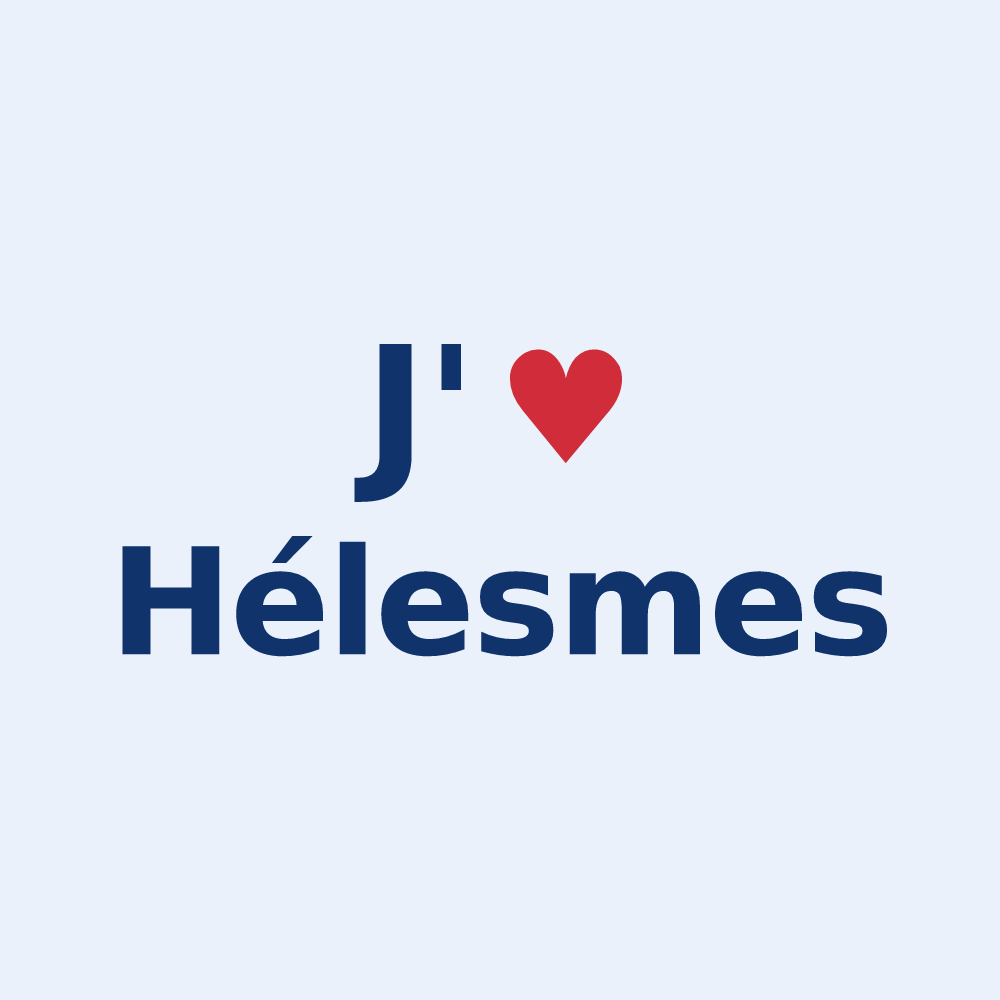 Sticker personnalisé Hélesmes — design J'aime Hélesmes