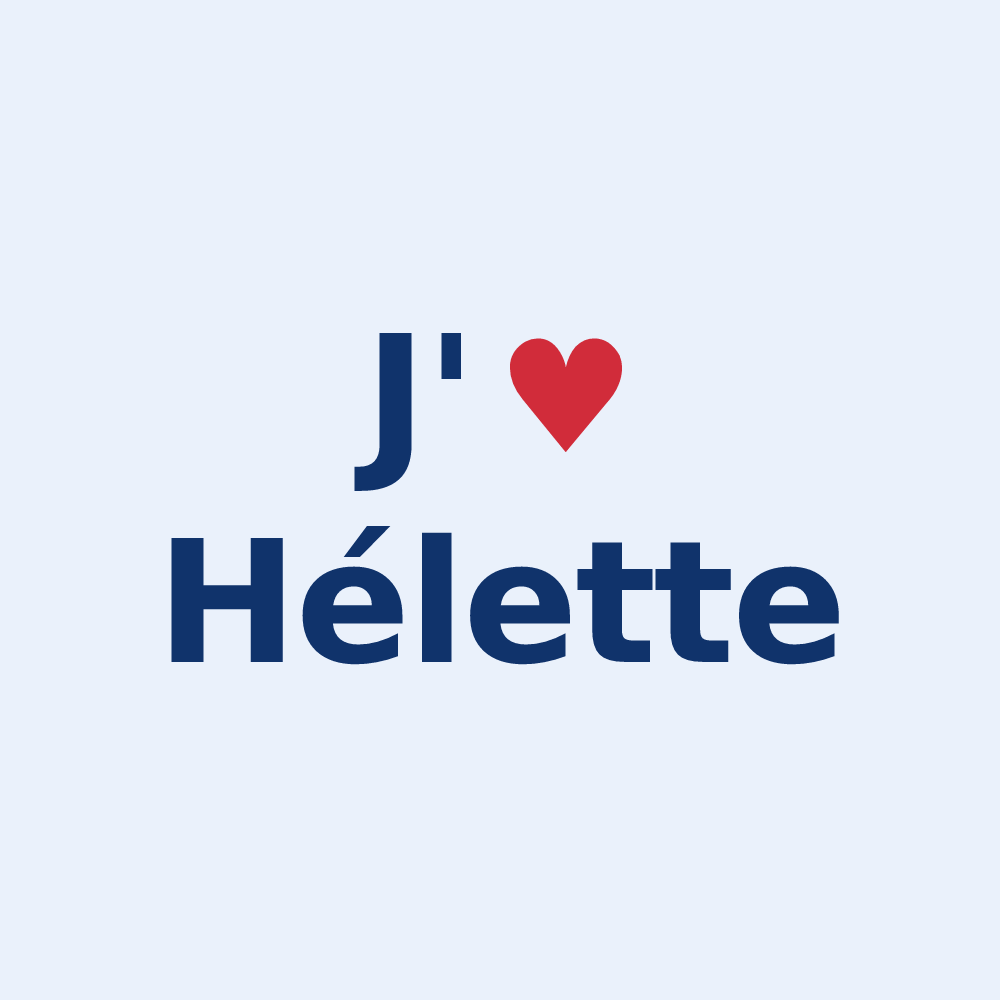 Sticker personnalisé Hélette — design J'aime Hélette