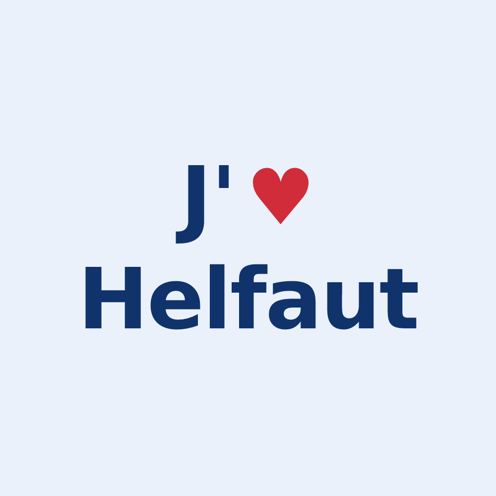 Sticker personnalisé Helfaut — design J'aime Helfaut