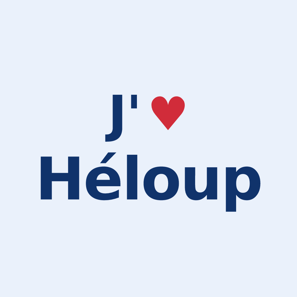 Sticker personnalisé Héloup — design J'aime Héloup
