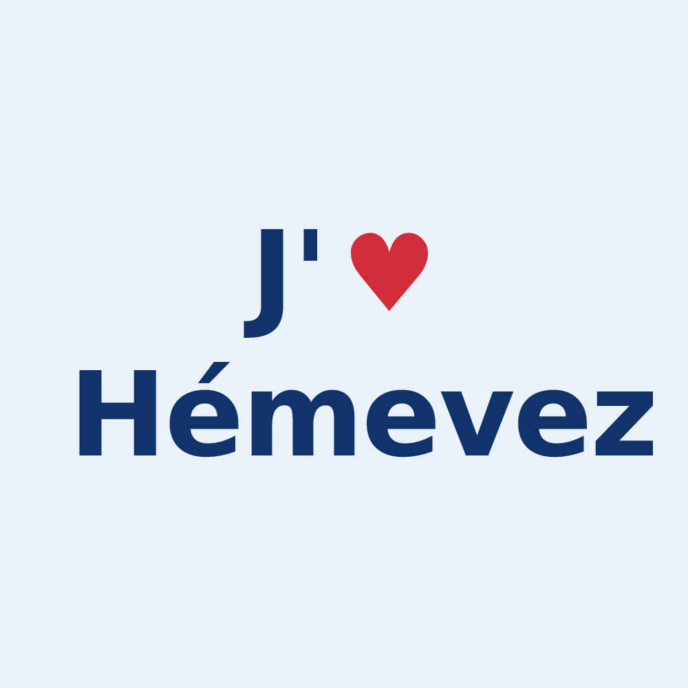 Sticker personnalisé Hémevez — design J'aime Hémevez