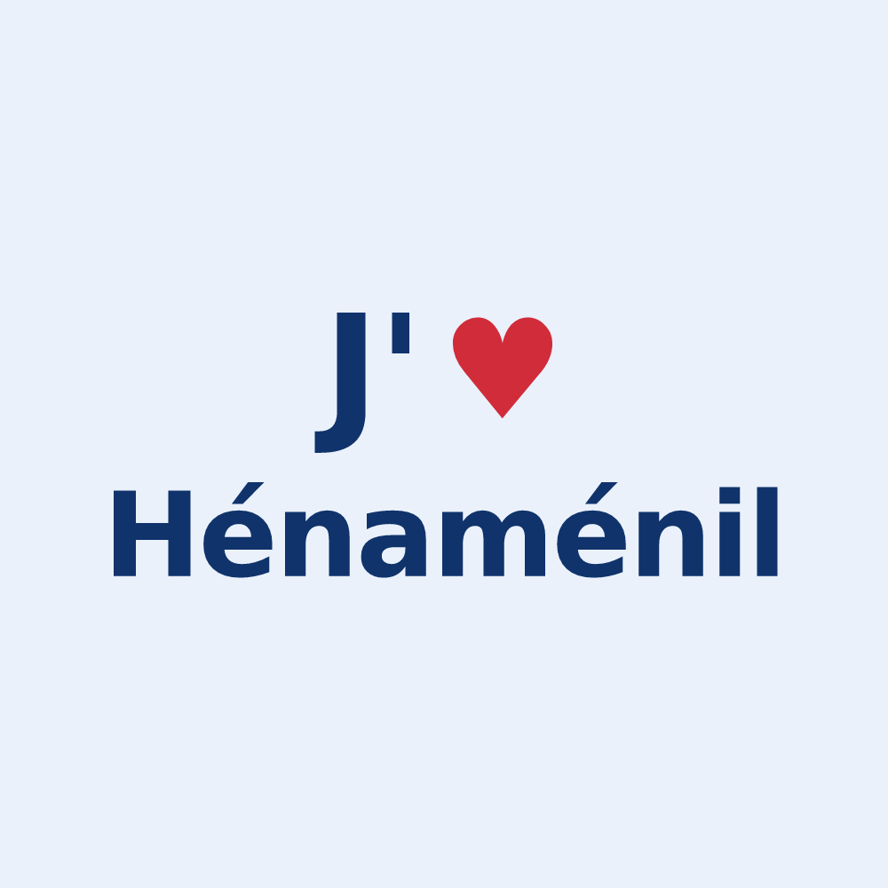 Sticker personnalisé Hénaménil — design J'aime Hénaménil