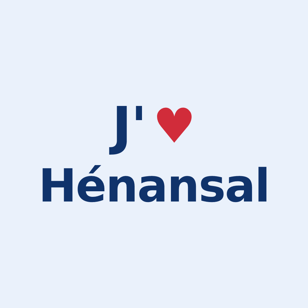 Sticker personnalisé Hénansal — design J'aime Hénansal