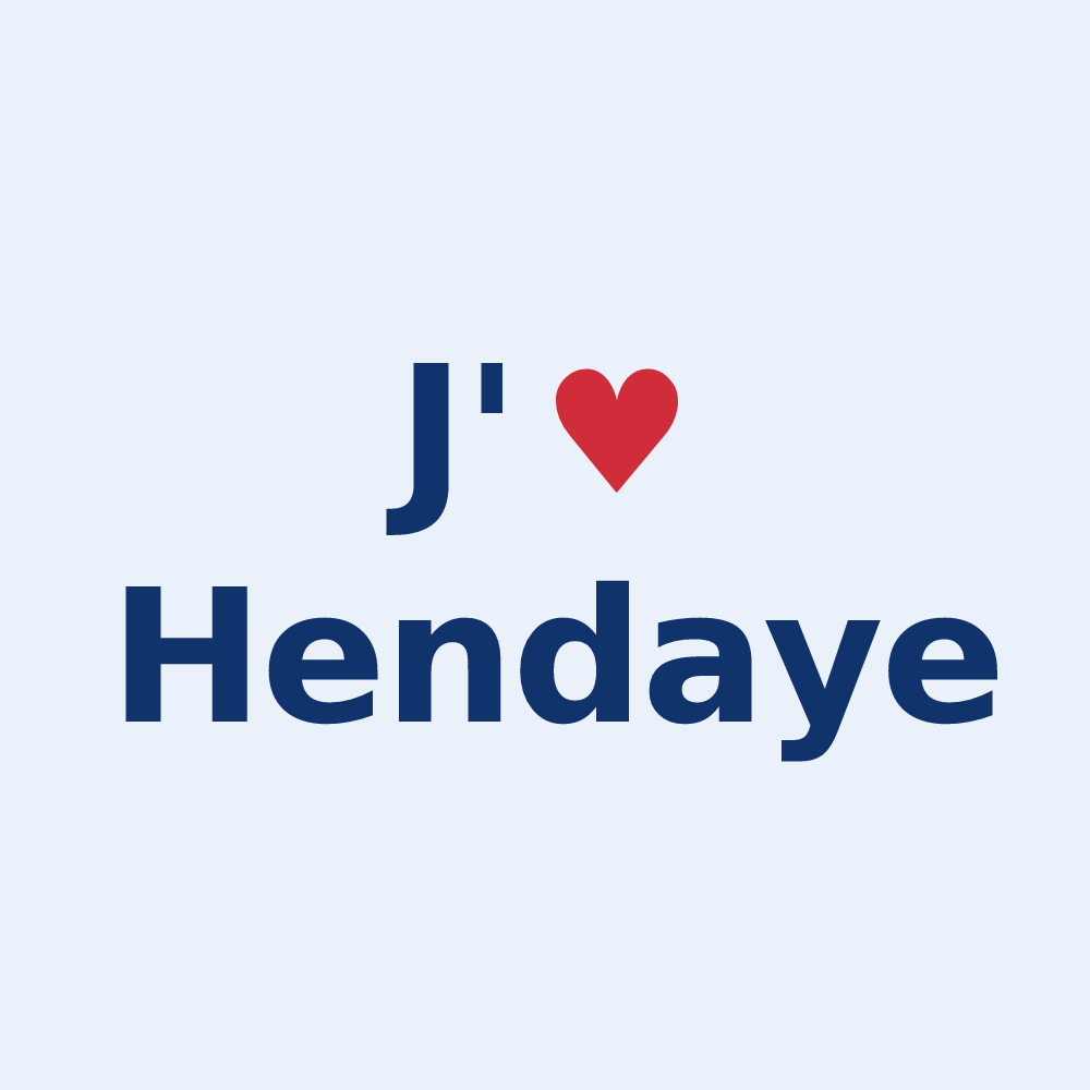 Sticker personnalisé Hendaye — design J'aime Hendaye