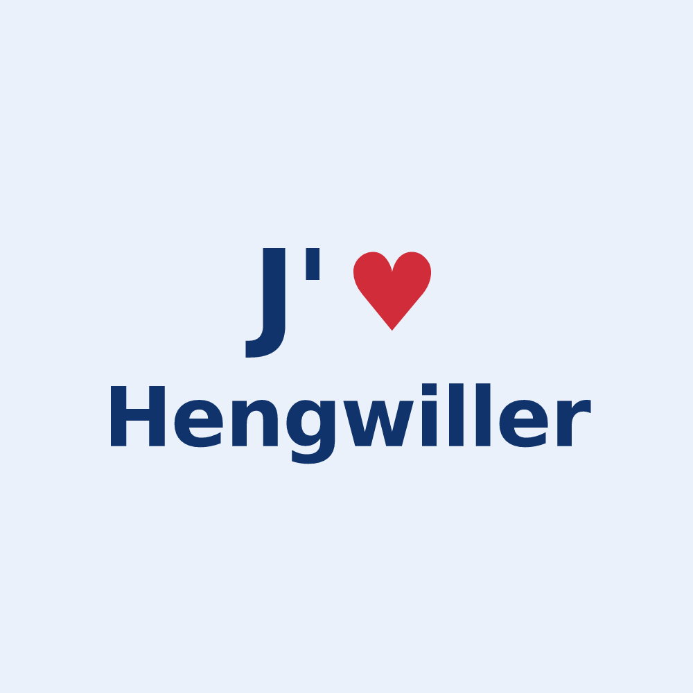 Sticker personnalisé Hengwiller — design J'aime Hengwiller