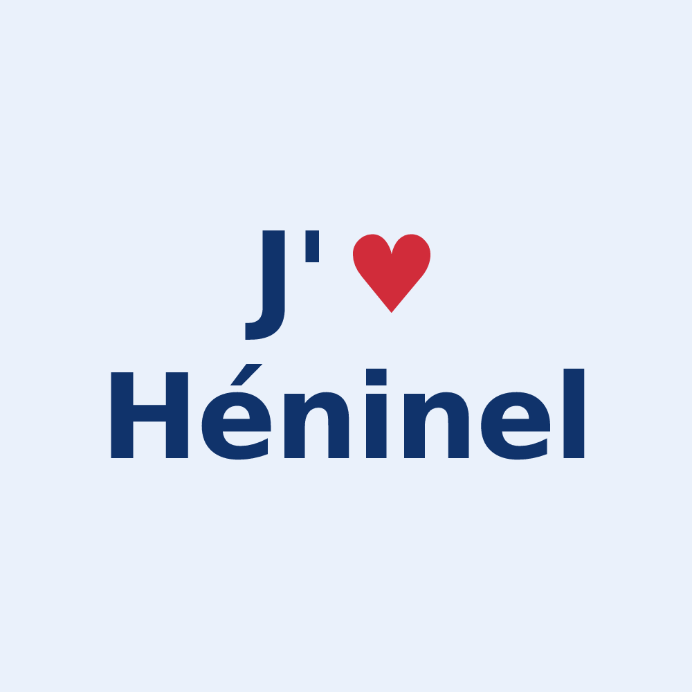 Sticker personnalisé Héninel — design J'aime Héninel