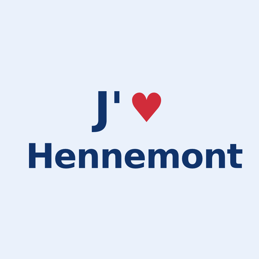 Sticker personnalisé Hennemont — design J'aime Hennemont