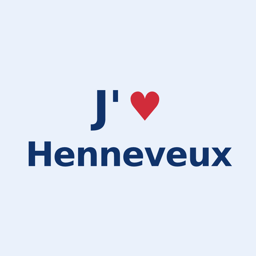 Sticker personnalisé Henneveux — design J'aime Henneveux