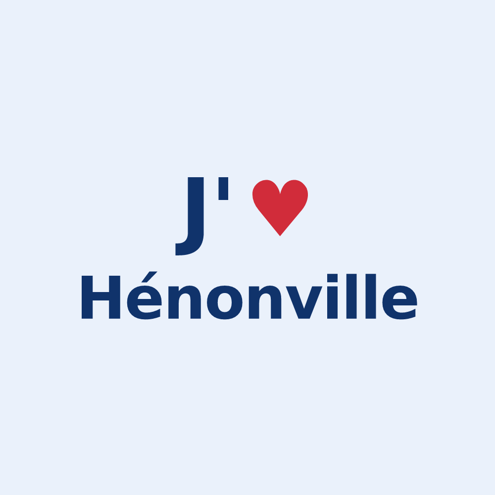 Sticker personnalisé Hénonville — design J'aime Hénonville