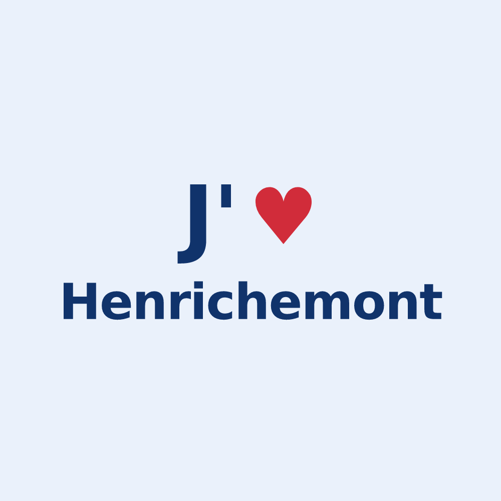 Sticker personnalisé Henrichemont — design J'aime Henrichemont