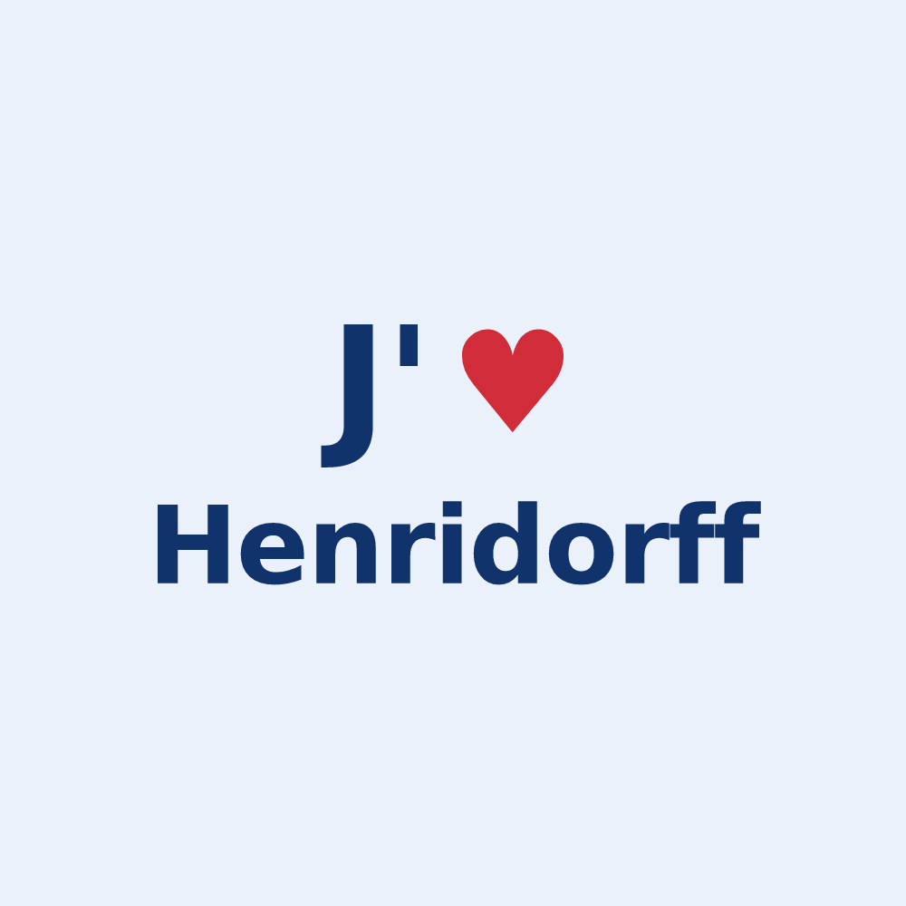 Sticker personnalisé Henridorff — design J'aime Henridorff