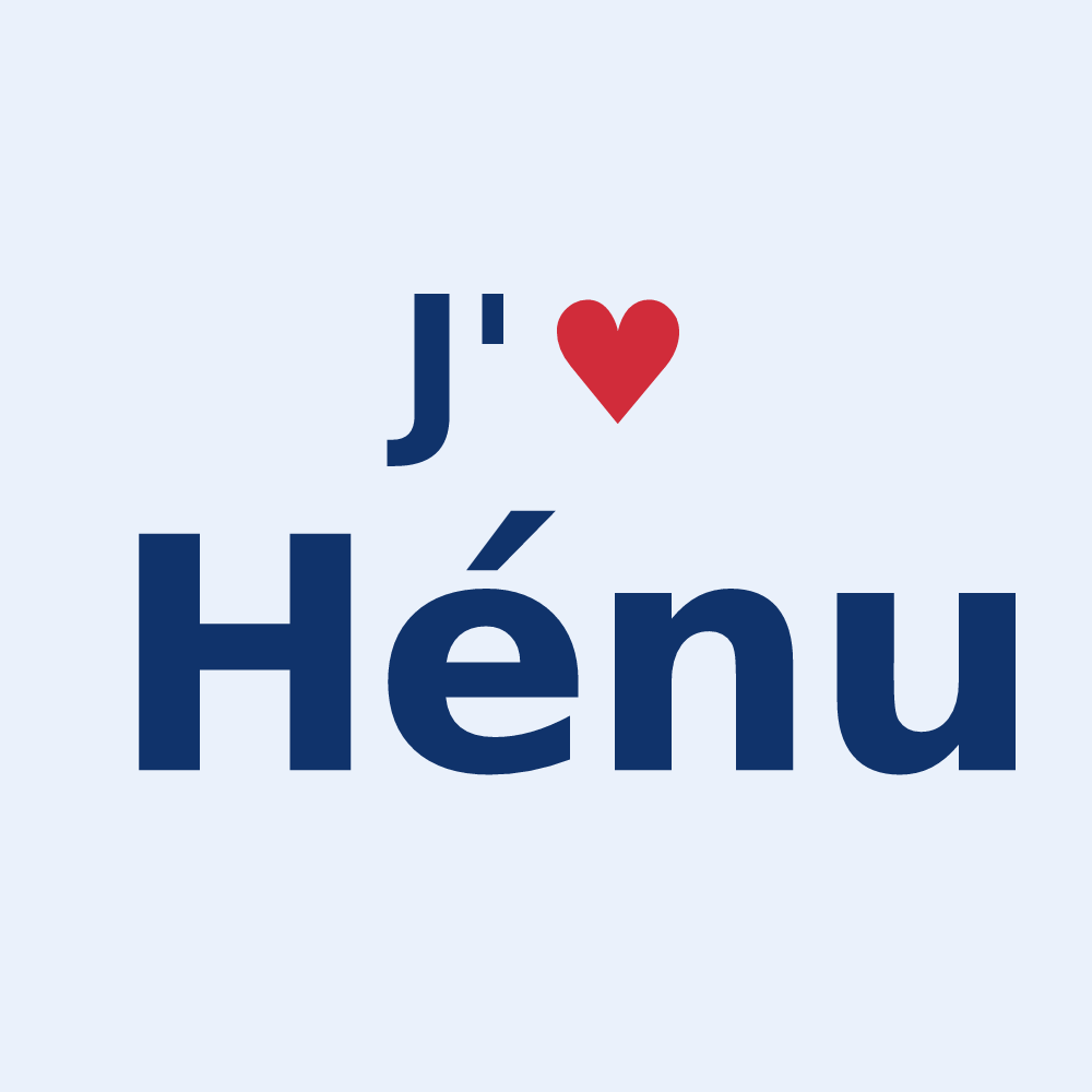 Sticker personnalisé Hénu — design J'aime Hénu