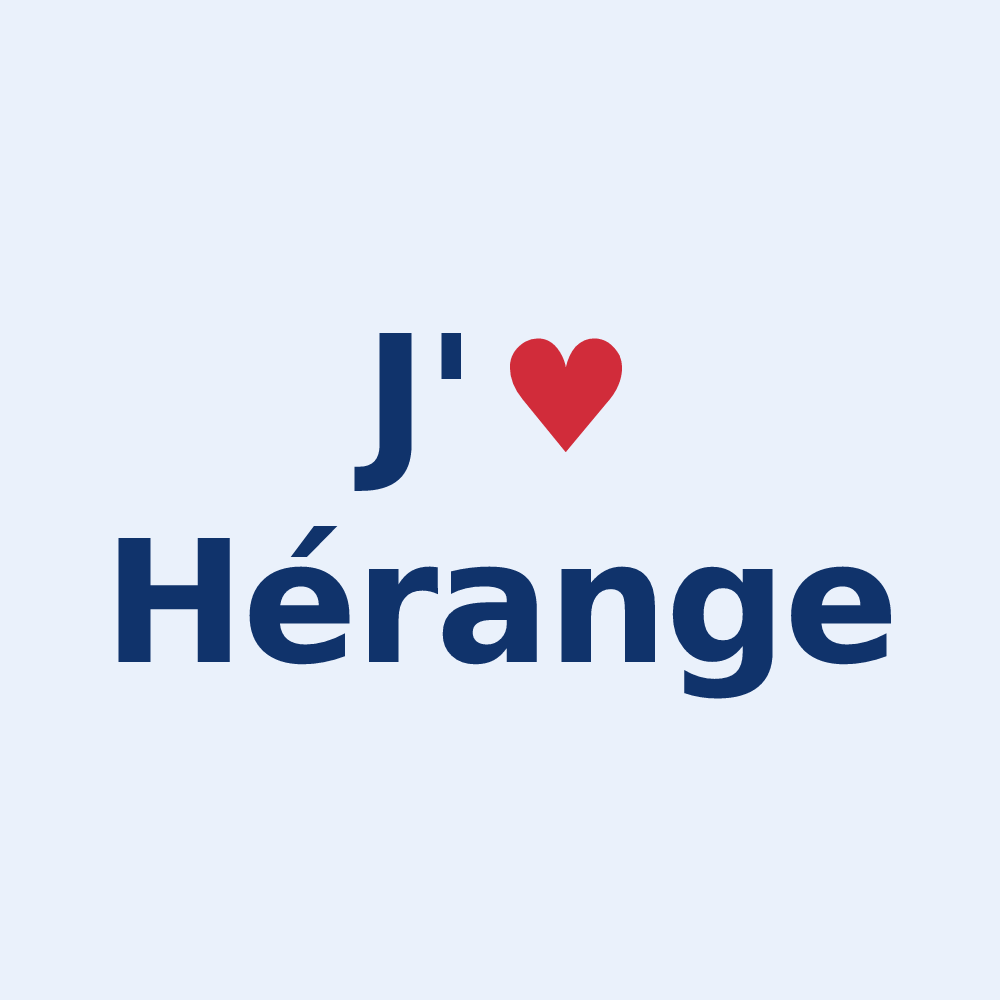 Sticker personnalisé Hérange — design J'aime Hérange