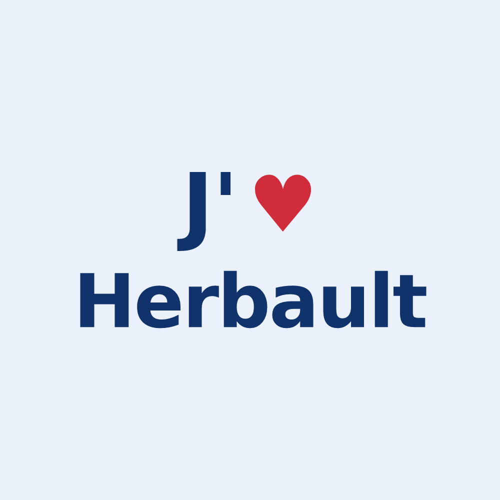 Sticker personnalisé Herbault — design J'aime Herbault