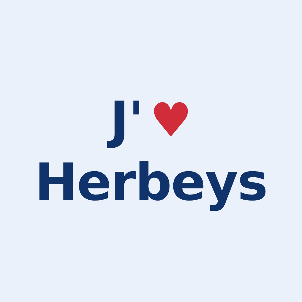 Sticker personnalisé Herbeys — design J'aime Herbeys