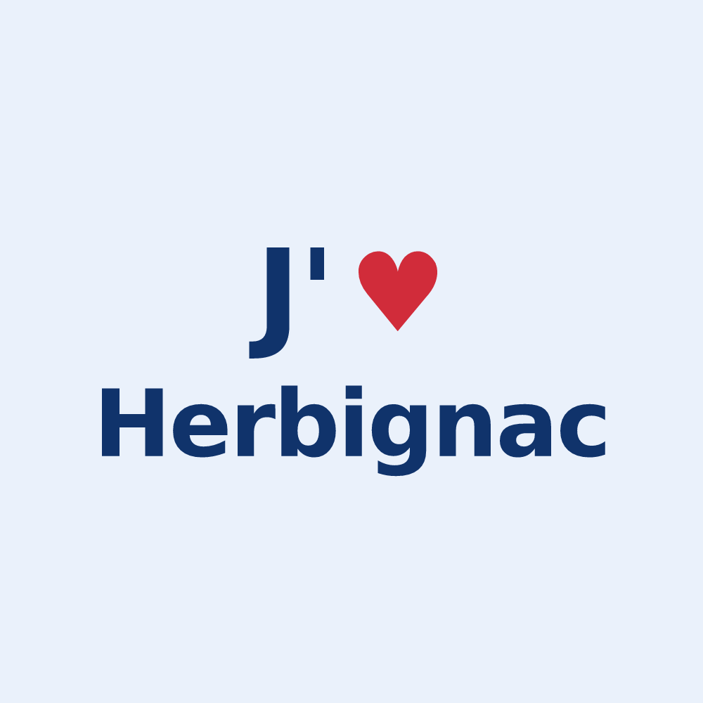 Sticker personnalisé Herbignac — design J'aime Herbignac