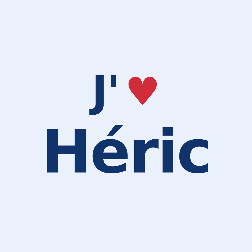 Sticker personnalisé Héric — design J'aime Héric