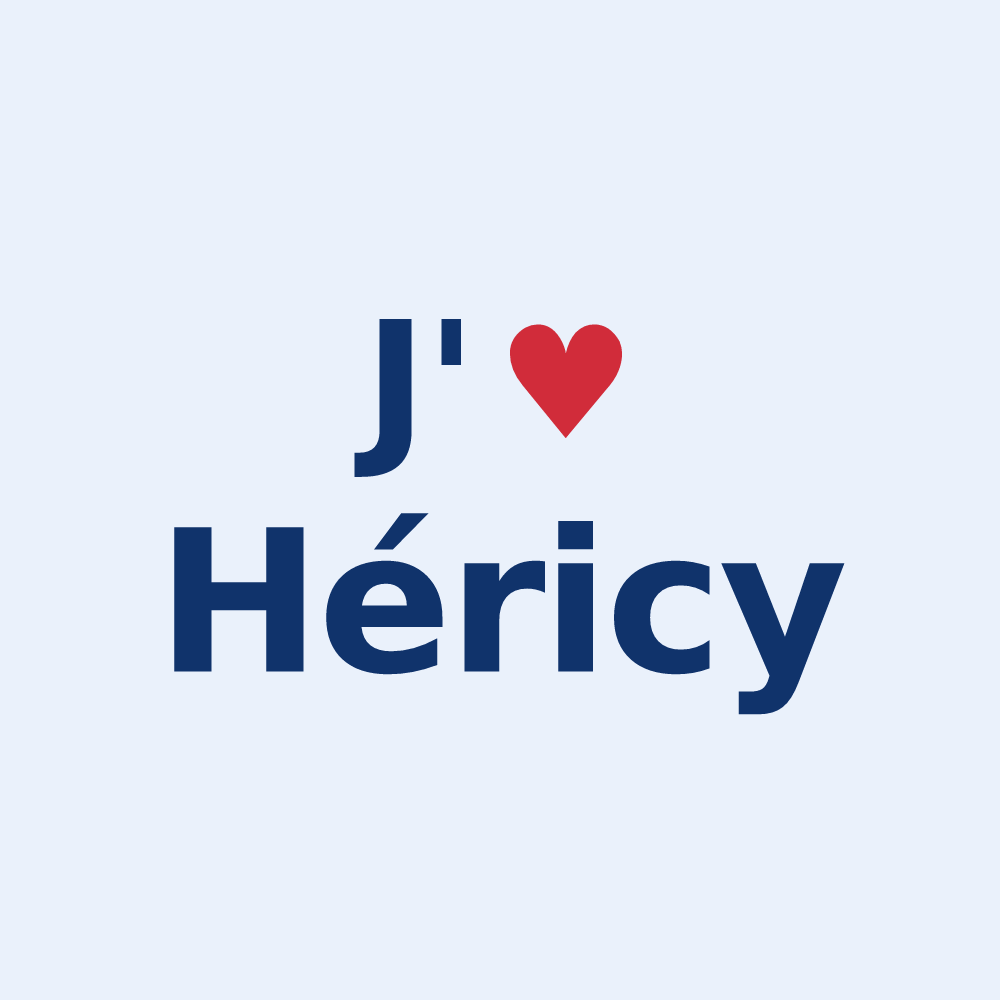 Sticker personnalisé Héricy — design J'aime Héricy