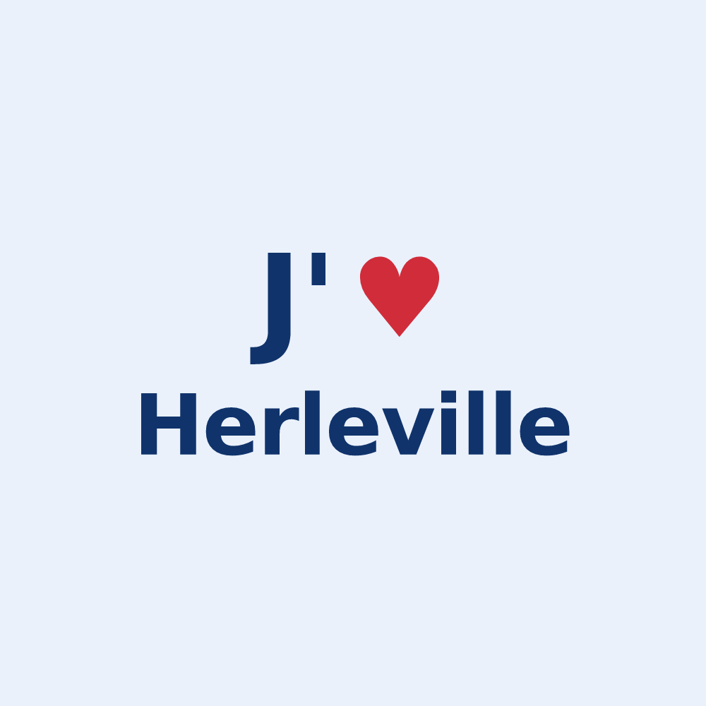 Sticker personnalisé Herleville — design J'aime Herleville