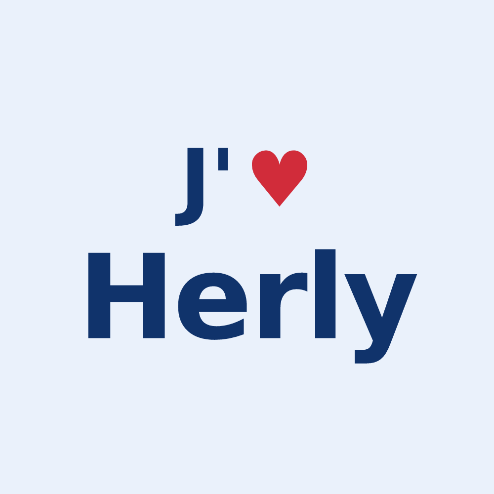 Sticker personnalisé Herly — design J'aime Herly