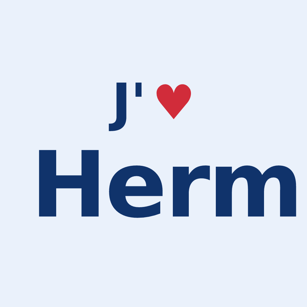 Sticker personnalisé Herm — design J'aime Herm