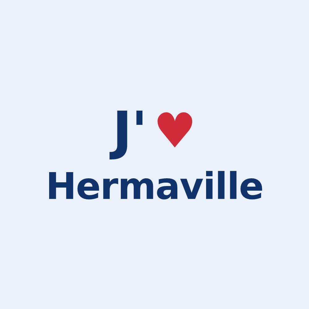Sticker personnalisé Hermaville — design J'aime Hermaville