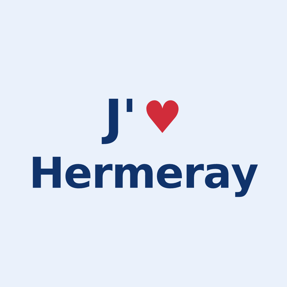 Sticker personnalisé Hermeray — design J'aime Hermeray